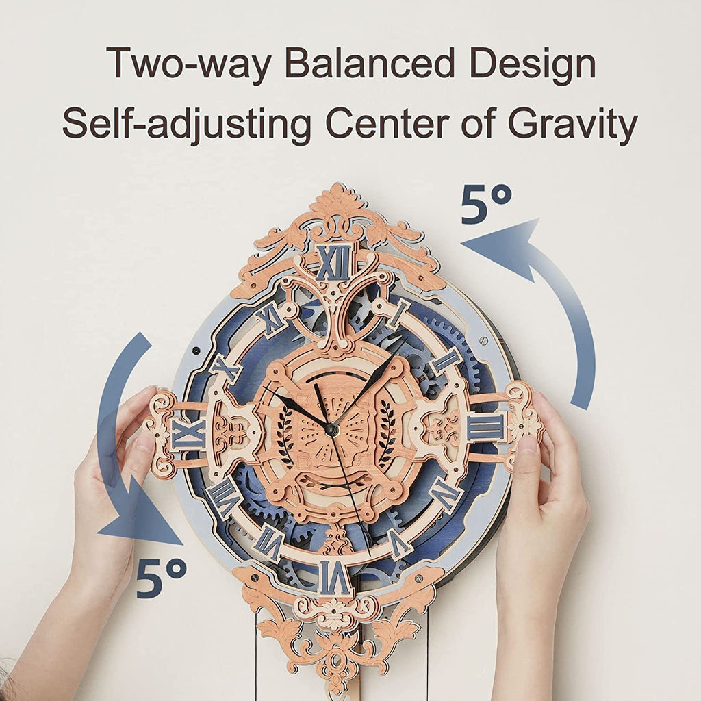 Romantic Notes Wall Clock - 3D Wooden Puzzle