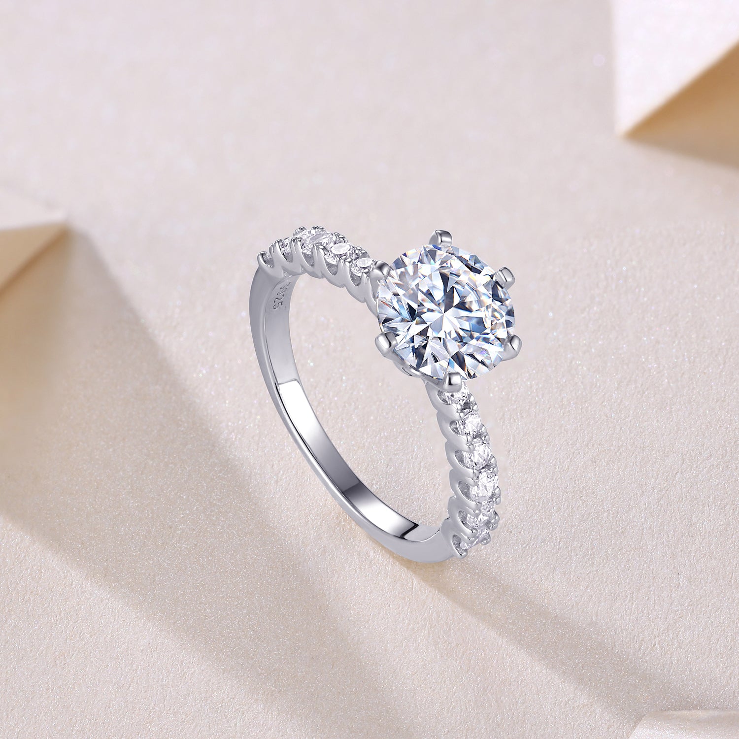 2 Carat Moissanite Ring - S925 Sterling Silver