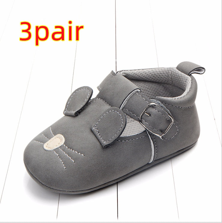 Cartoon Animal Baby Shoes, matte, non-slip, soft bottom
