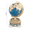 Robotime 3D Wooden Globe Puzzle - 567-Piece Mechanical Earth Model