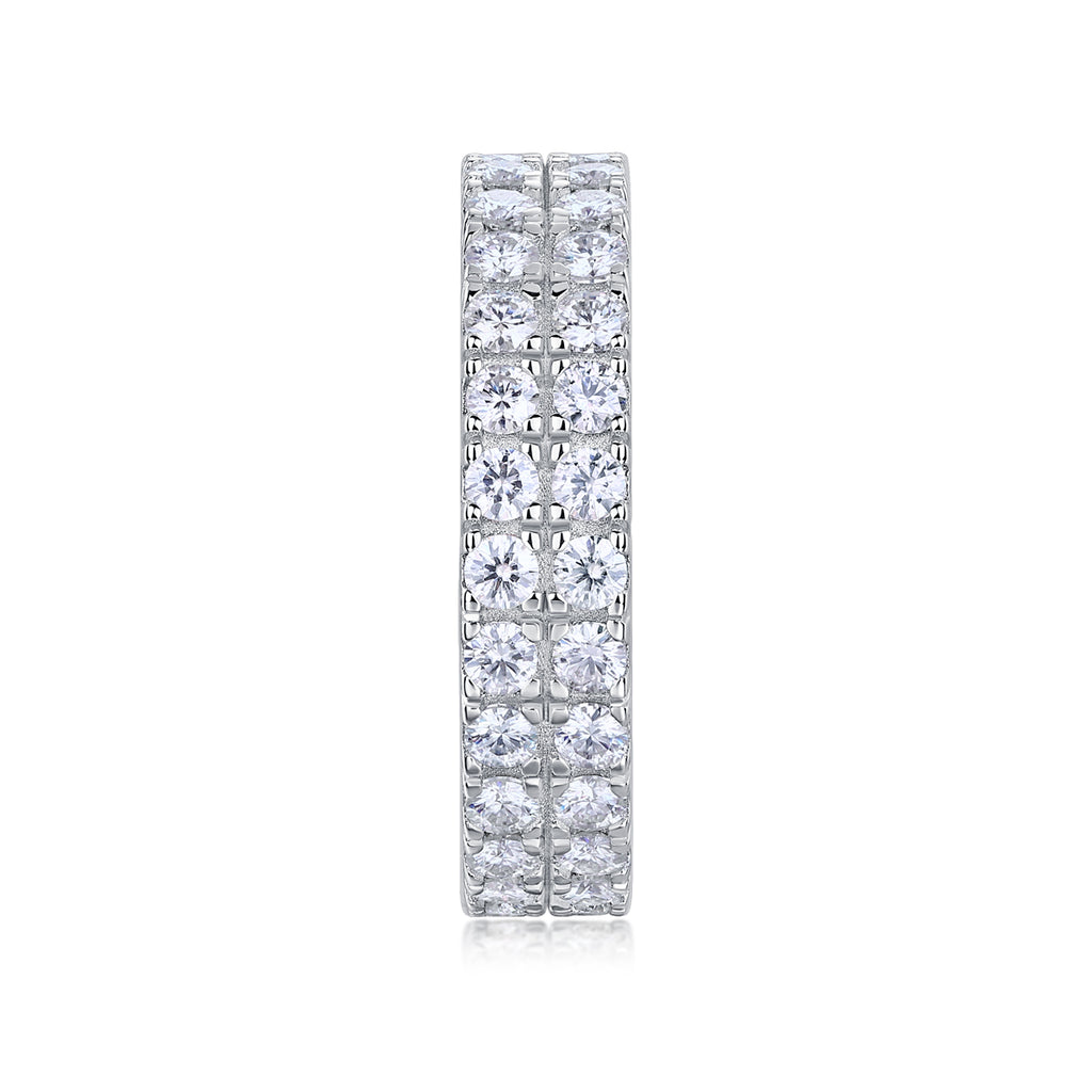 Multi-Row Moissanite S925 Sterling Silver Ring