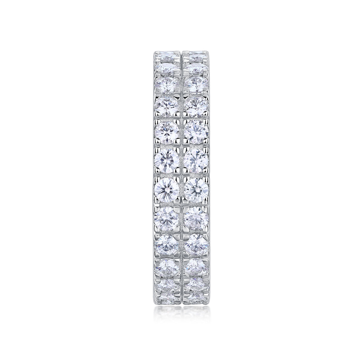 Multi-Row Moissanite S925 Sterling Silver Ring