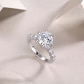 Moissanite Solitaire Ring – S925 Sterling Silver with Platinum Plating