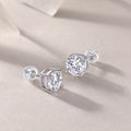 Classic Moissanite Stud Earrings — S925 Sterling Silver, 0.5ct / 1ct / 2ct