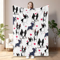 Adorable Dog Fleece Throw Blanket - Soft Flannel Blanket