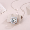 Möbius 1-Carat Moissanite Pendant in Platinum-Plated S925 Sterling Silver