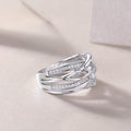 Star Burst Moissanite Ring in S925 Sterling Silver