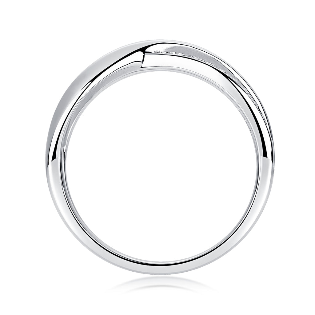 Wrap-Around Moissanite Sterling Silver Ring