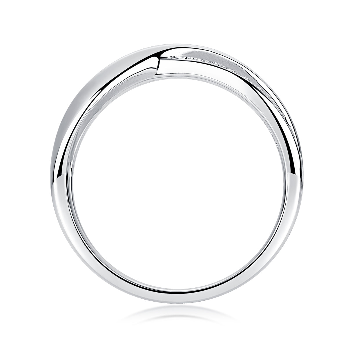 Wrap-Around Moissanite Sterling Silver Ring