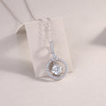 1 Carat Moissanite Necklace - S925 Sterling Silver Platinum-Plated with Chain