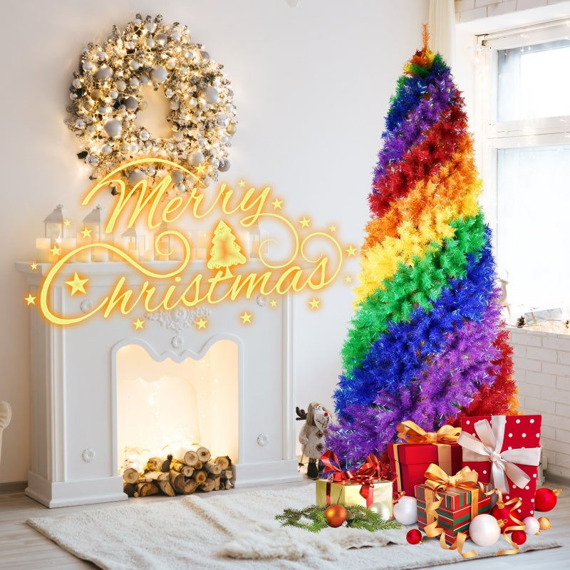 Rainbow Spiral Christmas Tree - Colorful Artificial Tree