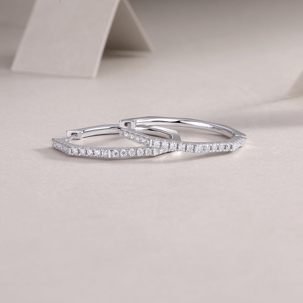 Moissanite Star Stud Earrings in S925 Sterling Silver