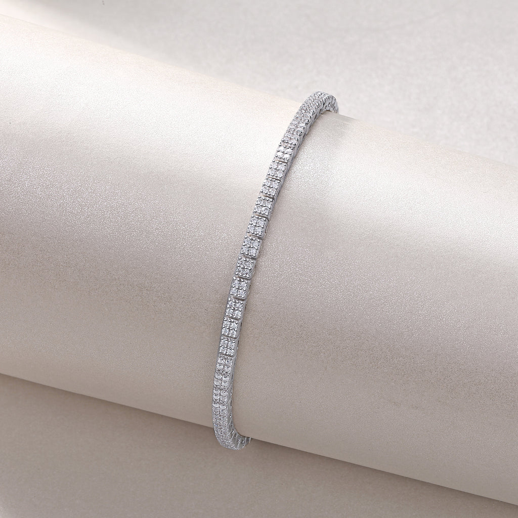 Piano Poet Moissanite Tennis Bracelet – S925 Sterling Silver