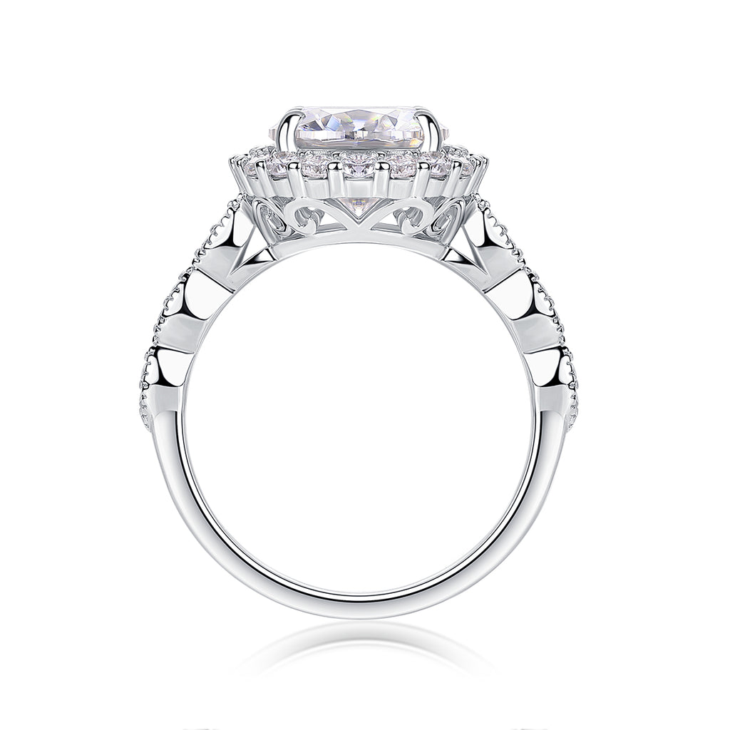 Starlight Shining 3-Carat Moissanite Ring – S925 Sterling Silver with Platinum Plating