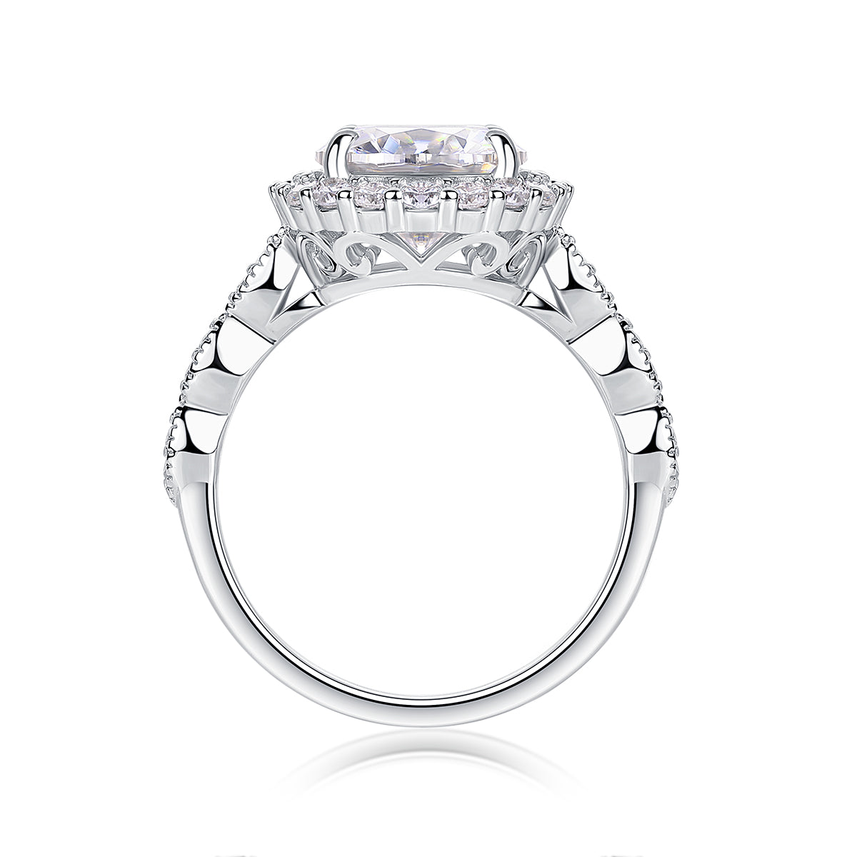 Starlight Shining 3-Carat Moissanite Ring – S925 Sterling Silver with Platinum Plating