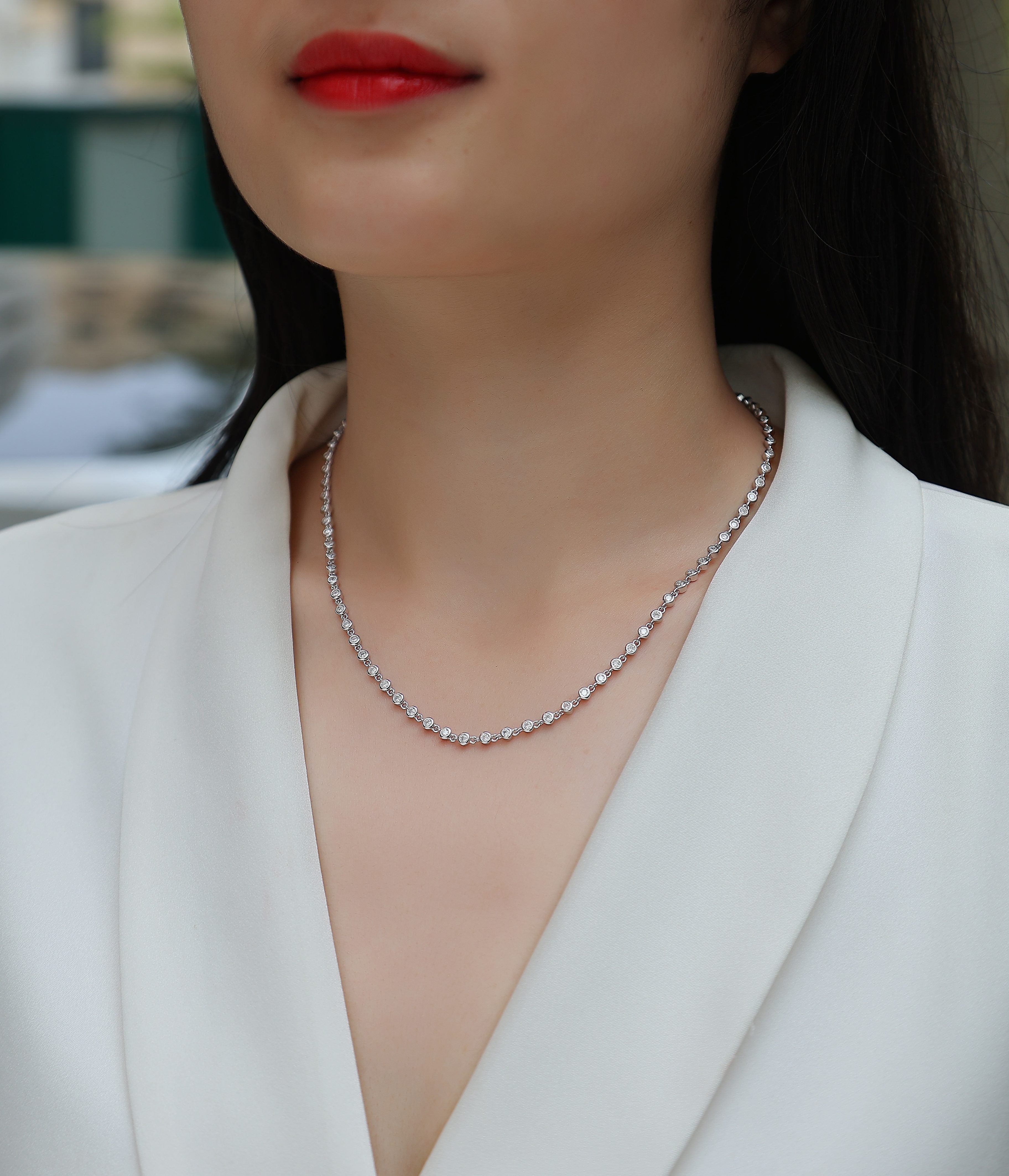 Heart to Heart Moissanite Pendant Necklace – S925 Sterling Silver with Platinum Plating