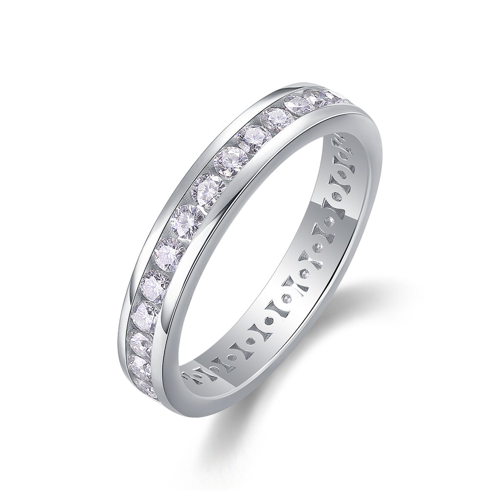 Moissanite Eternity Band - S925 Sterling Silver