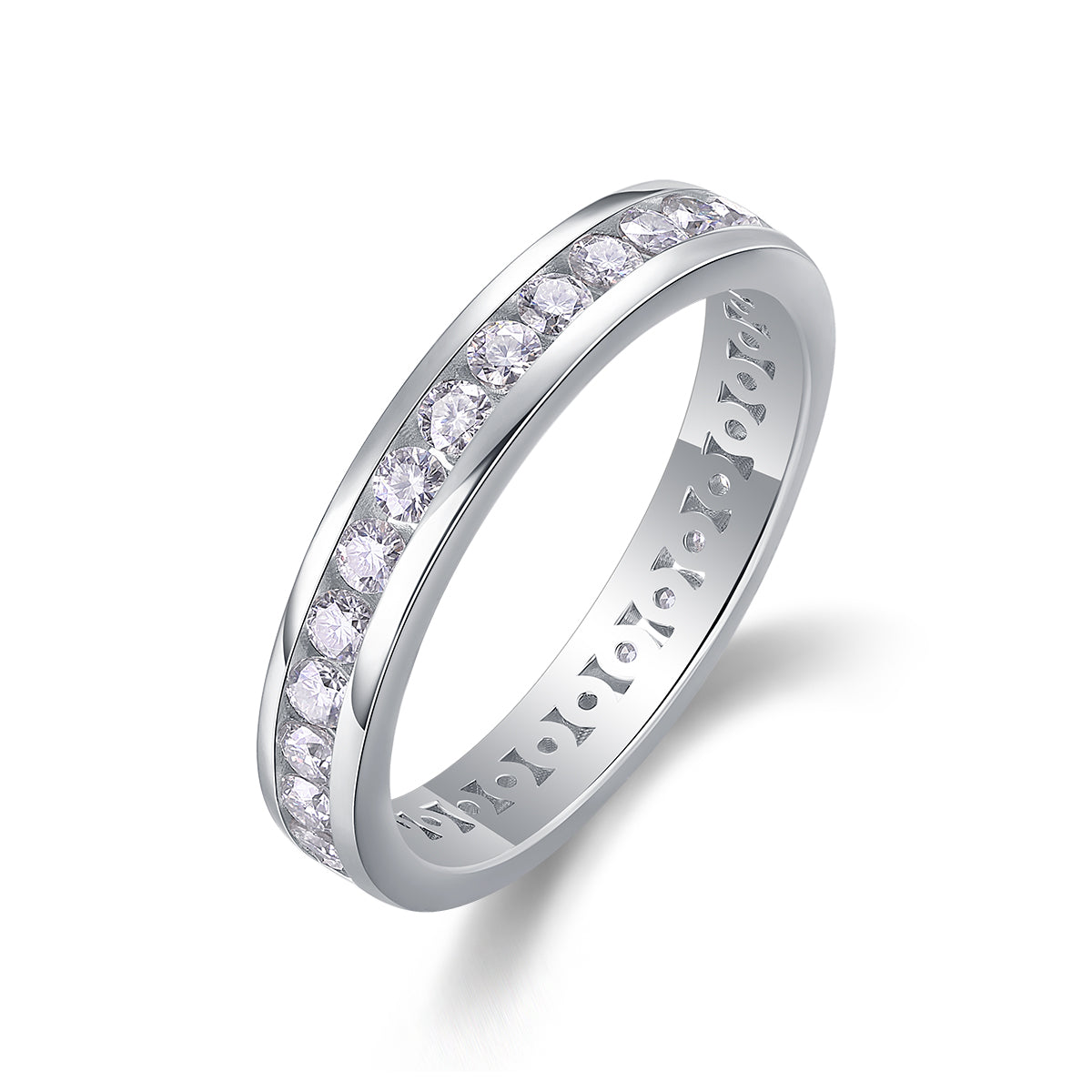 Moissanite Eternity Band - S925 Sterling Silver