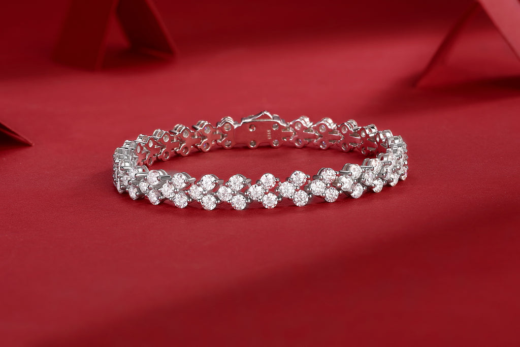 Luxury Moissanite Tennis Bracelet - 925 Sterling Silver