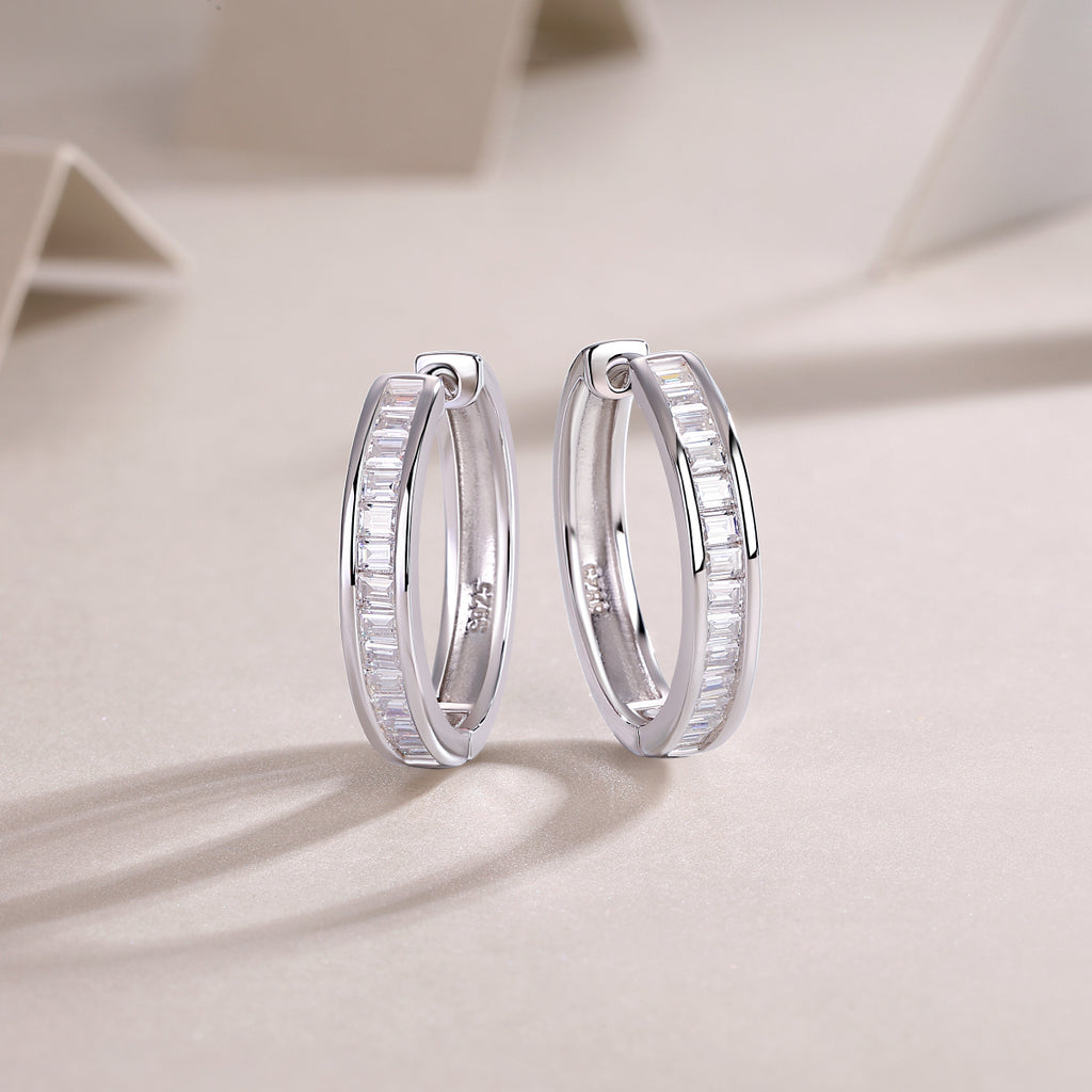 Moissanite Stud Earrings - Sterling Silver .925