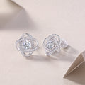 0.5 Carat Moissanite Stud Earrings - S925 Sterling Silver Platinum-Plated (Pair)