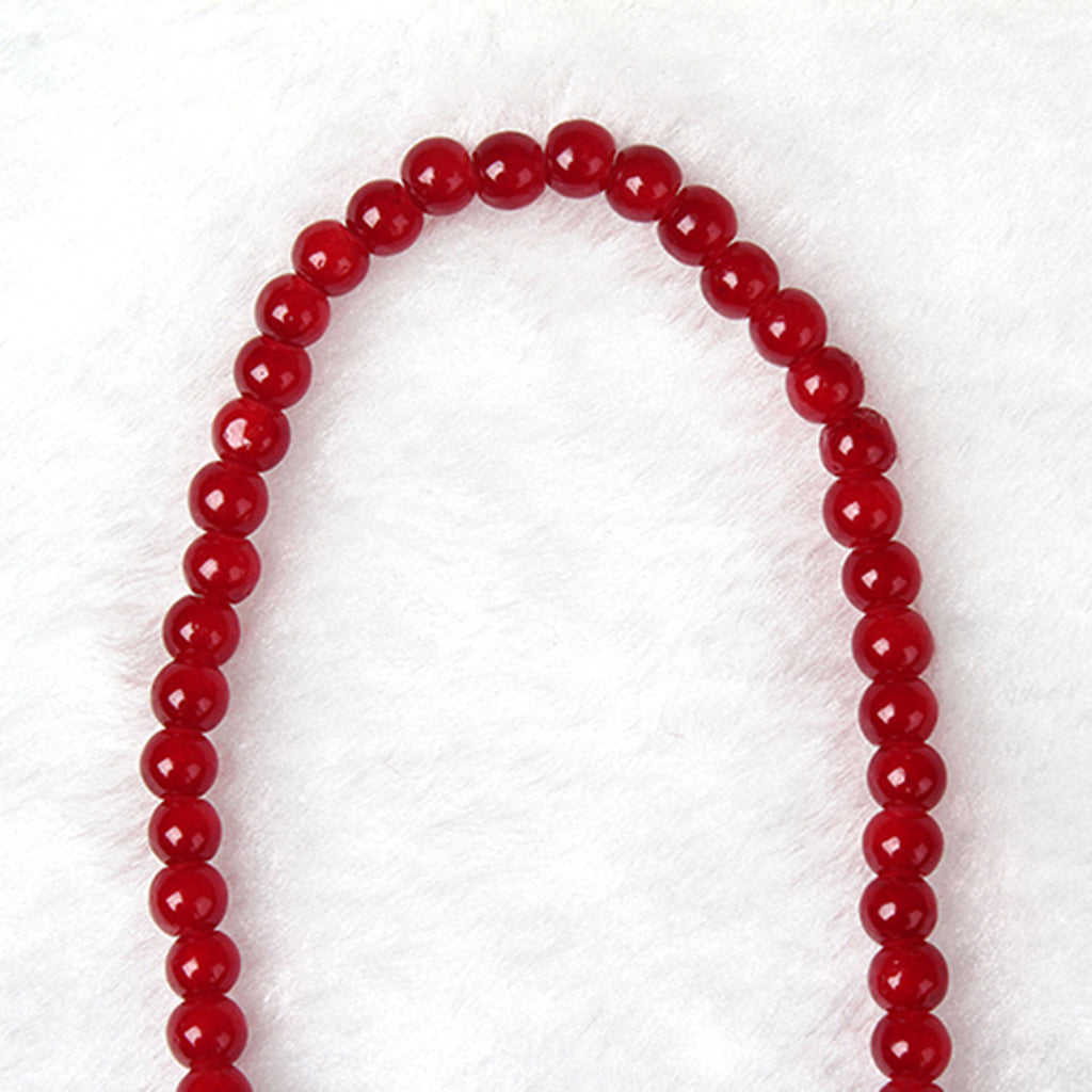 Red Agate Beaded Good Luck Bracelet