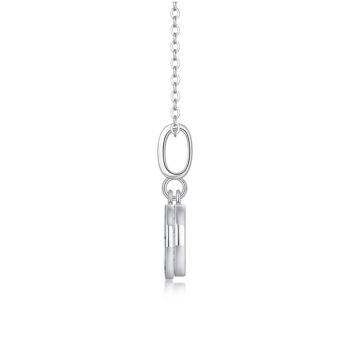 Moissanite Double Ring Pendant Necklace