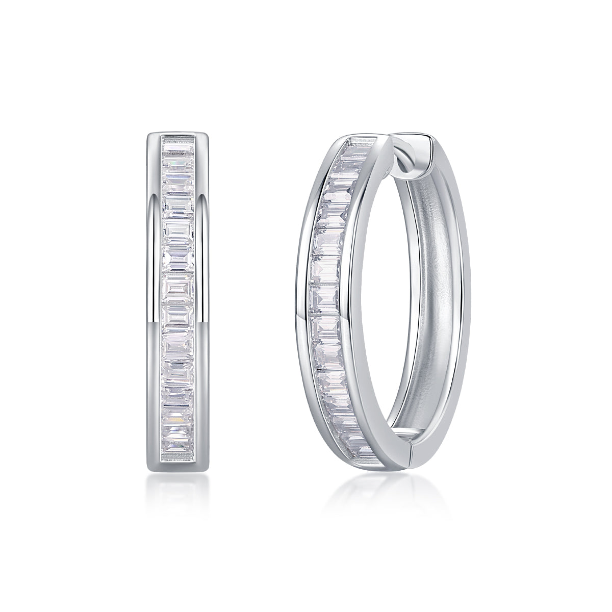 Moissanite Stud Earrings - Sterling Silver .925