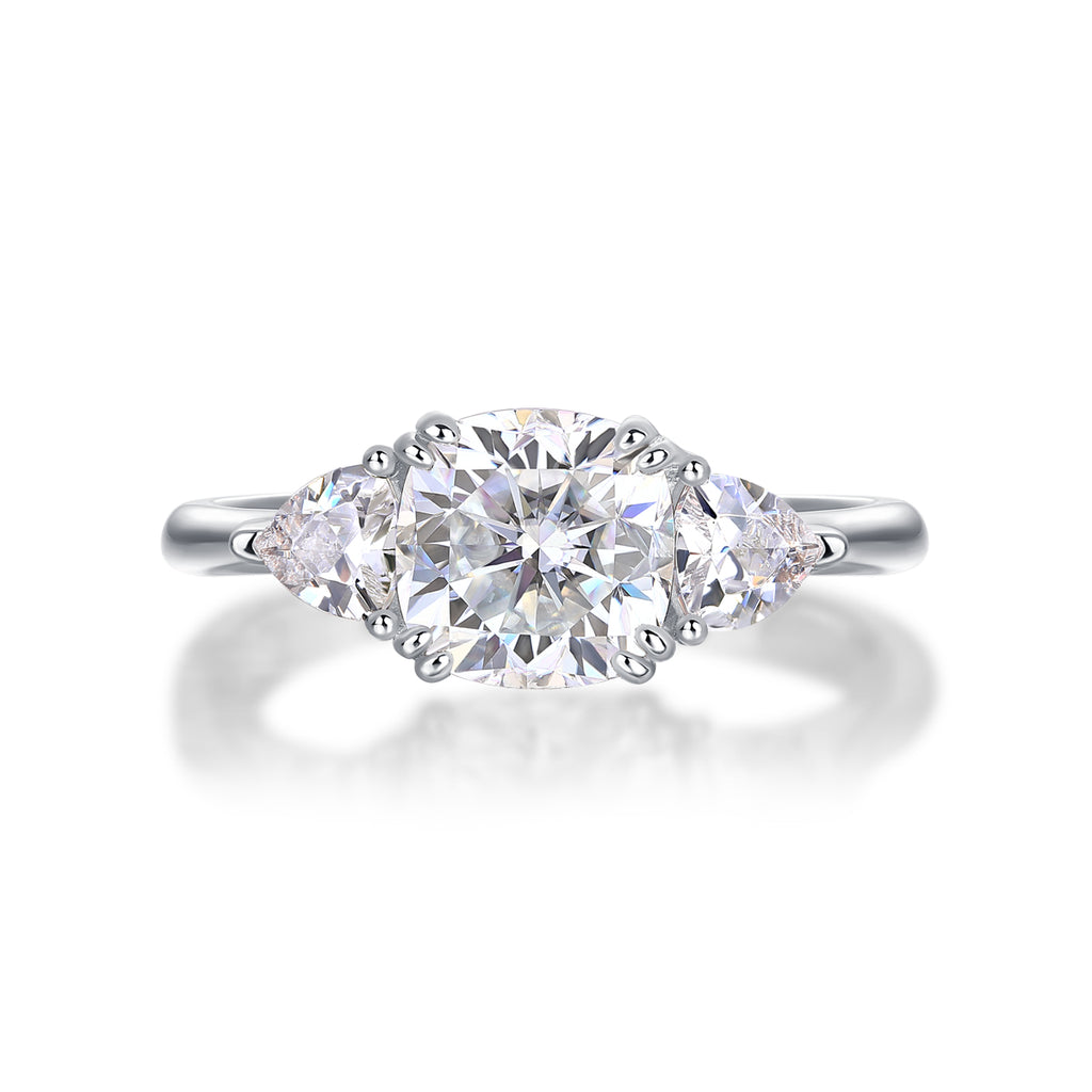 Cushion Cut Moissanite Wedding Ring - S925 Sterling Silver