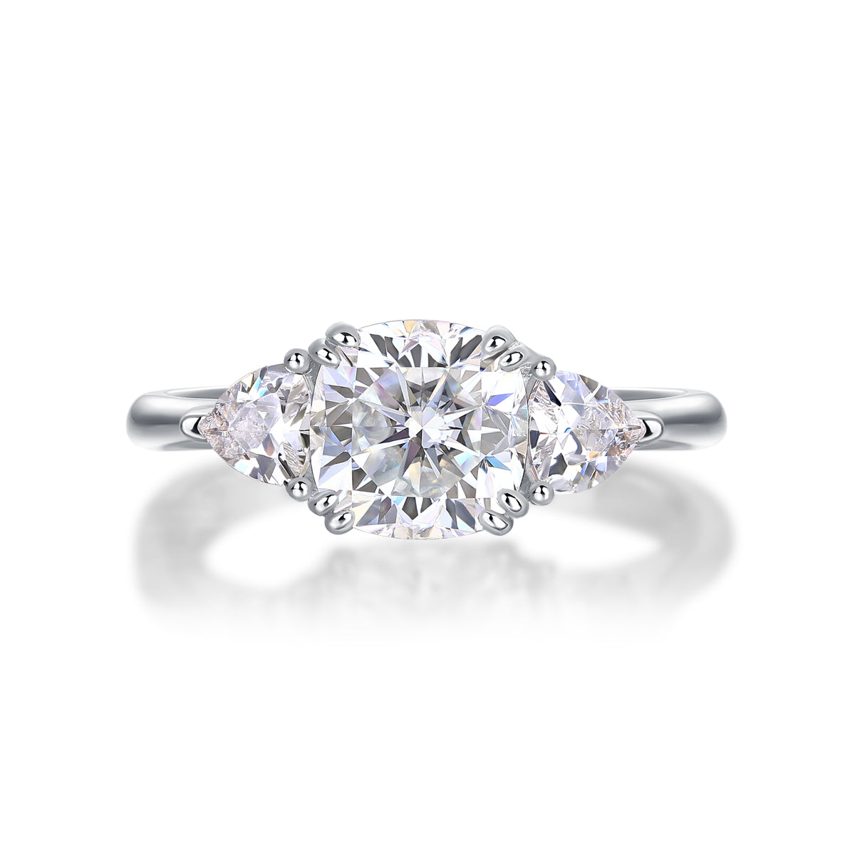 Cushion Cut Moissanite Wedding Ring - S925 Sterling Silver