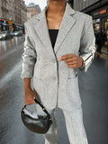 Sporty Two-Piece Suit Set - Women's Matching Top & Pants