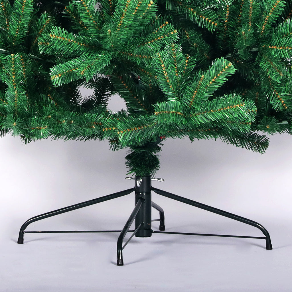 6 Foot Artificial Christmas Tree - Unlit Spruce with 1000 Branch Tips & Metal Stand
