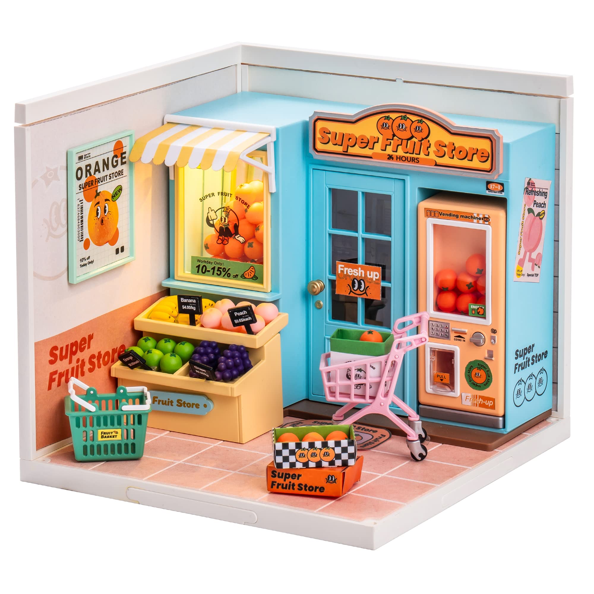 Rolife Super Creator - DIY Miniature Dollhouse Building Kit with LED Lights