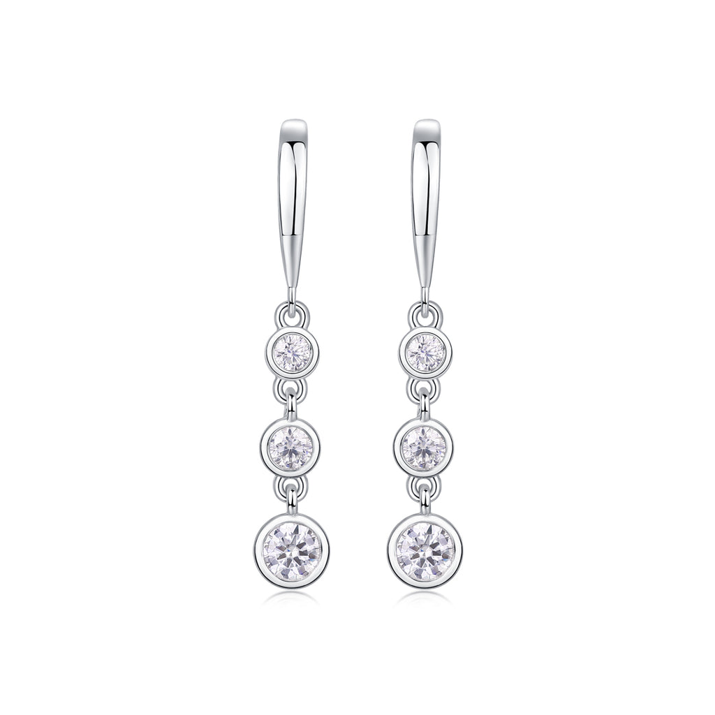 Multi-Stone Moissanite Earrings - S925 Sterling Silver