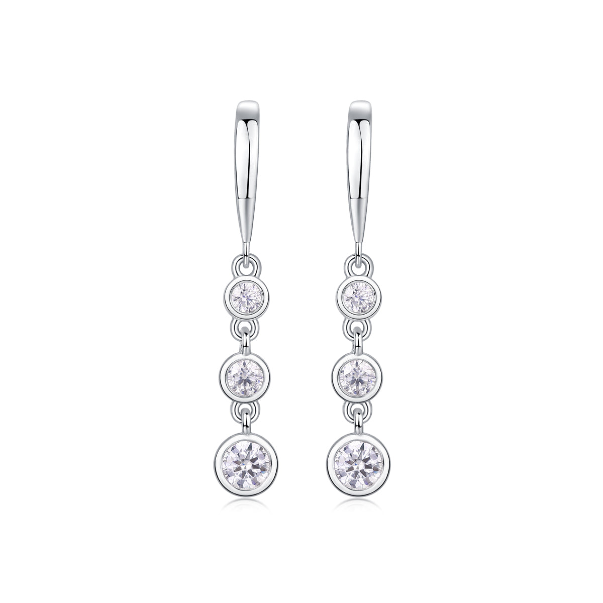 Multi-Stone Moissanite Earrings - S925 Sterling Silver