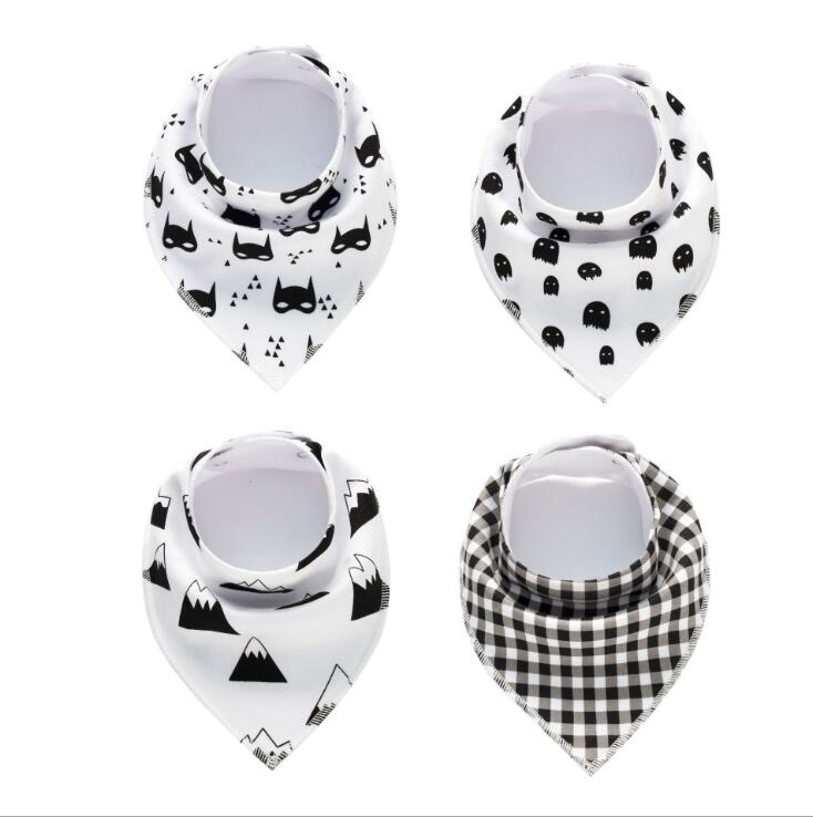 4pcs Lot Burp Bibs Cloth Cotton Bandana