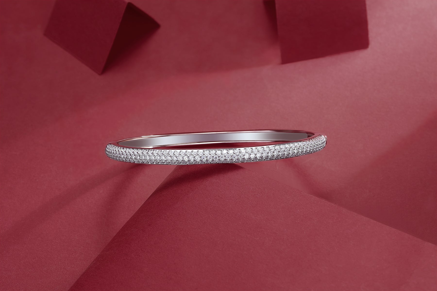 Moissanite Sterling Silver Bracelet - Luxury Tennis Style