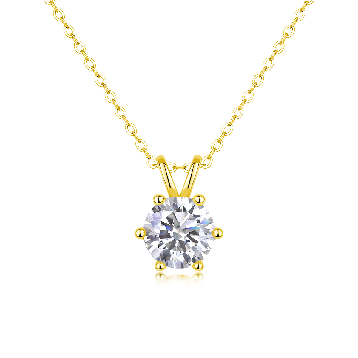 Romantic Mark 2-Carat Moissanite Pendant Necklace – S925 Sterling Silver