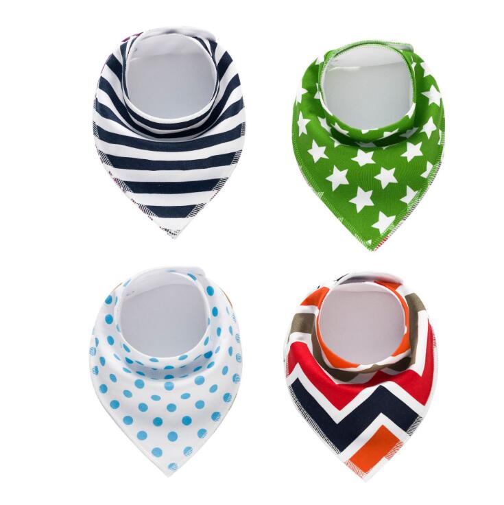 4pcs Lot Burp Bibs Cloth Cotton Bandana