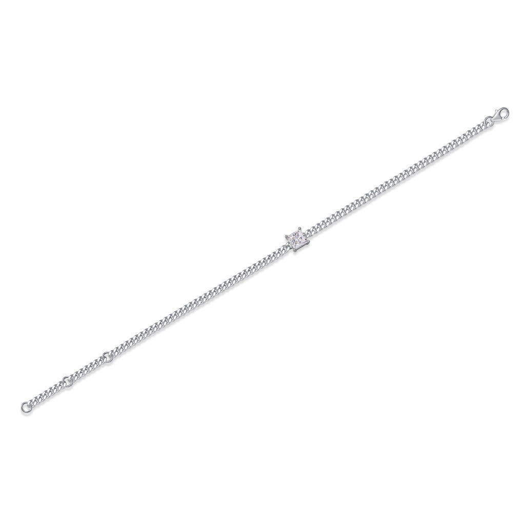 Square Moissanite Bracelet - S925 Sterling Silver