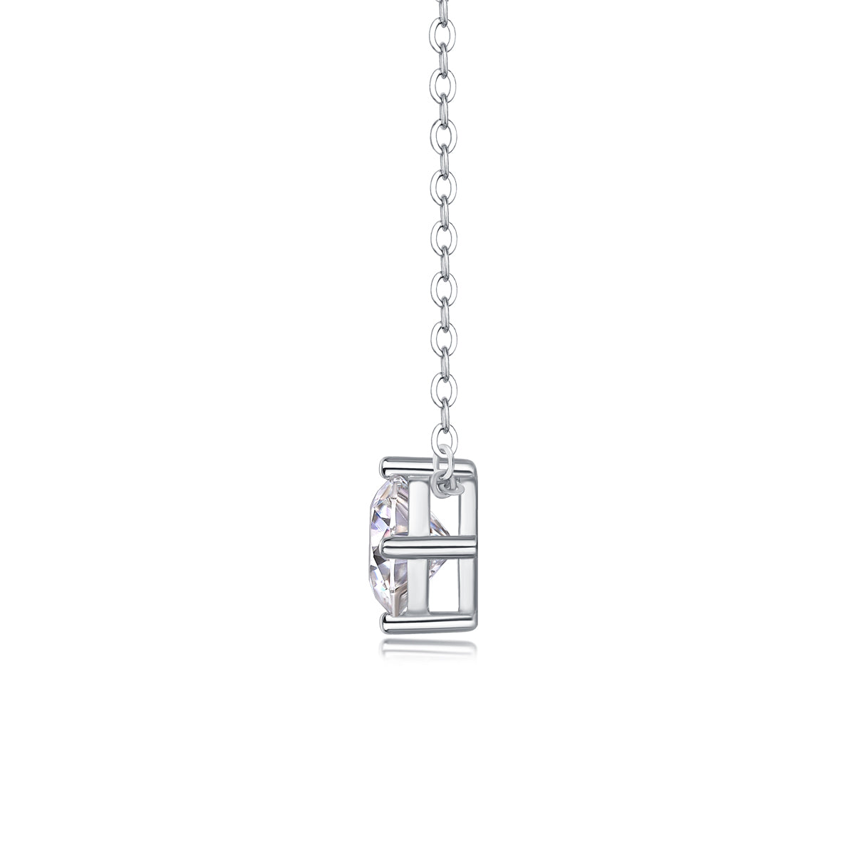 1-Carat Moissanite Pendant Necklace in S925 Sterling Silver