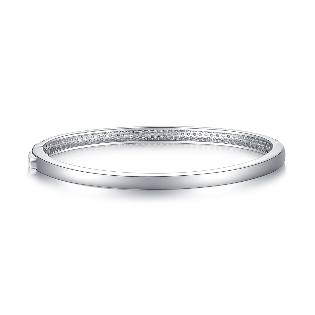 Moissanite Sterling Silver Bracelet - Luxury Tennis Style