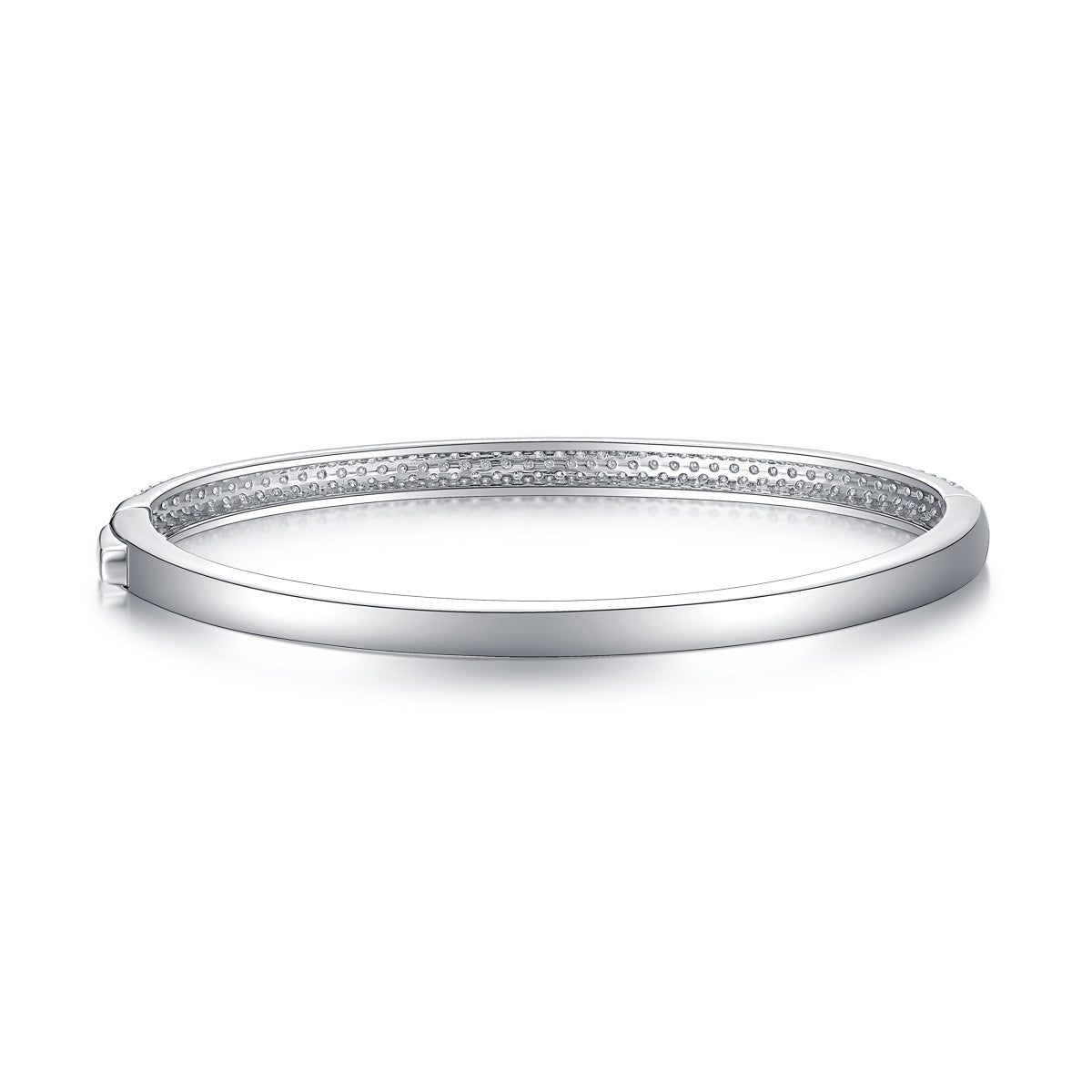 Moissanite Sterling Silver Bracelet - Luxury Tennis Style