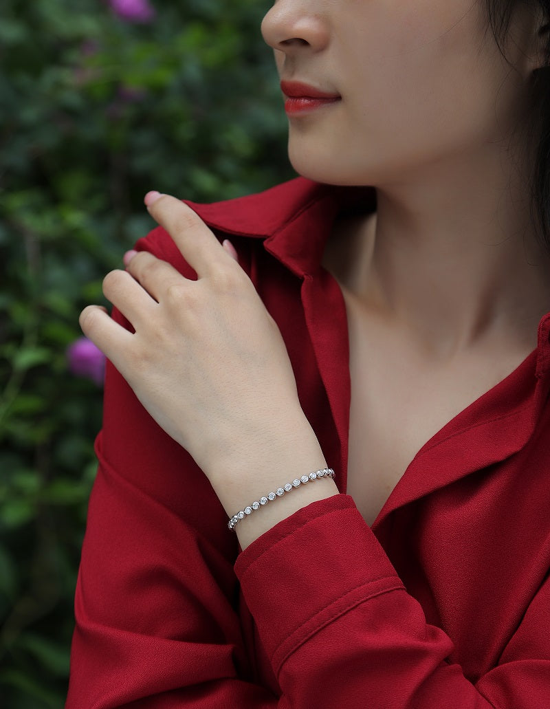 Galaxy Dream Moissanite Tennis Bracelet – S925 Sterling Silver
