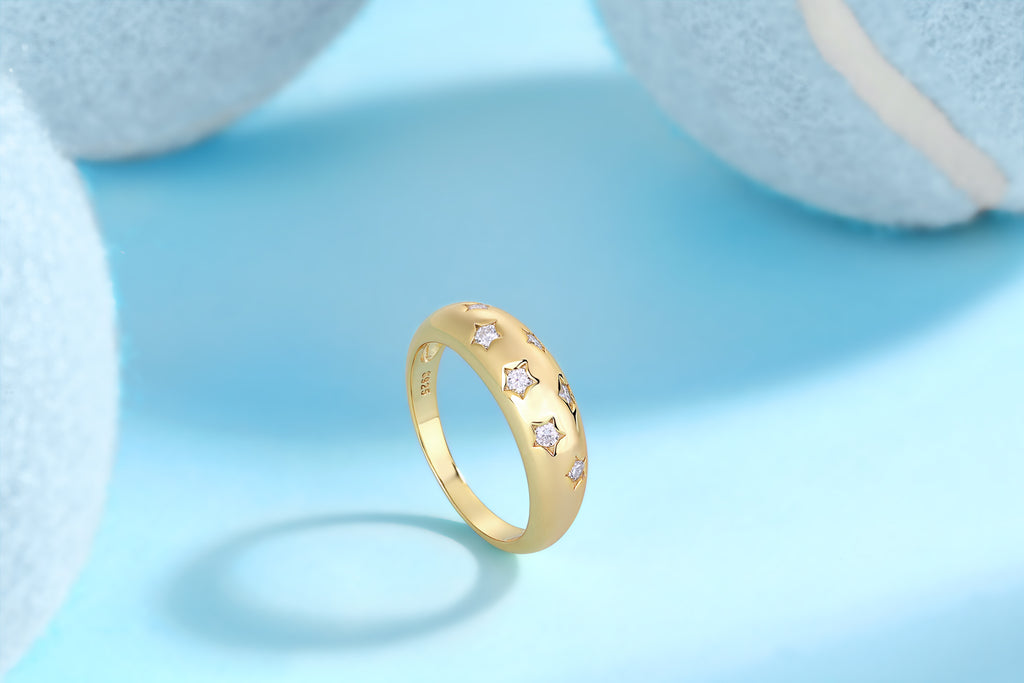 Moissanite Ring - 925 Sterling Silver