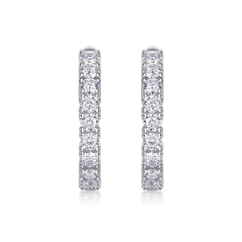 Moissanite Diamond Stud Earrings – S925 Sterling Silver