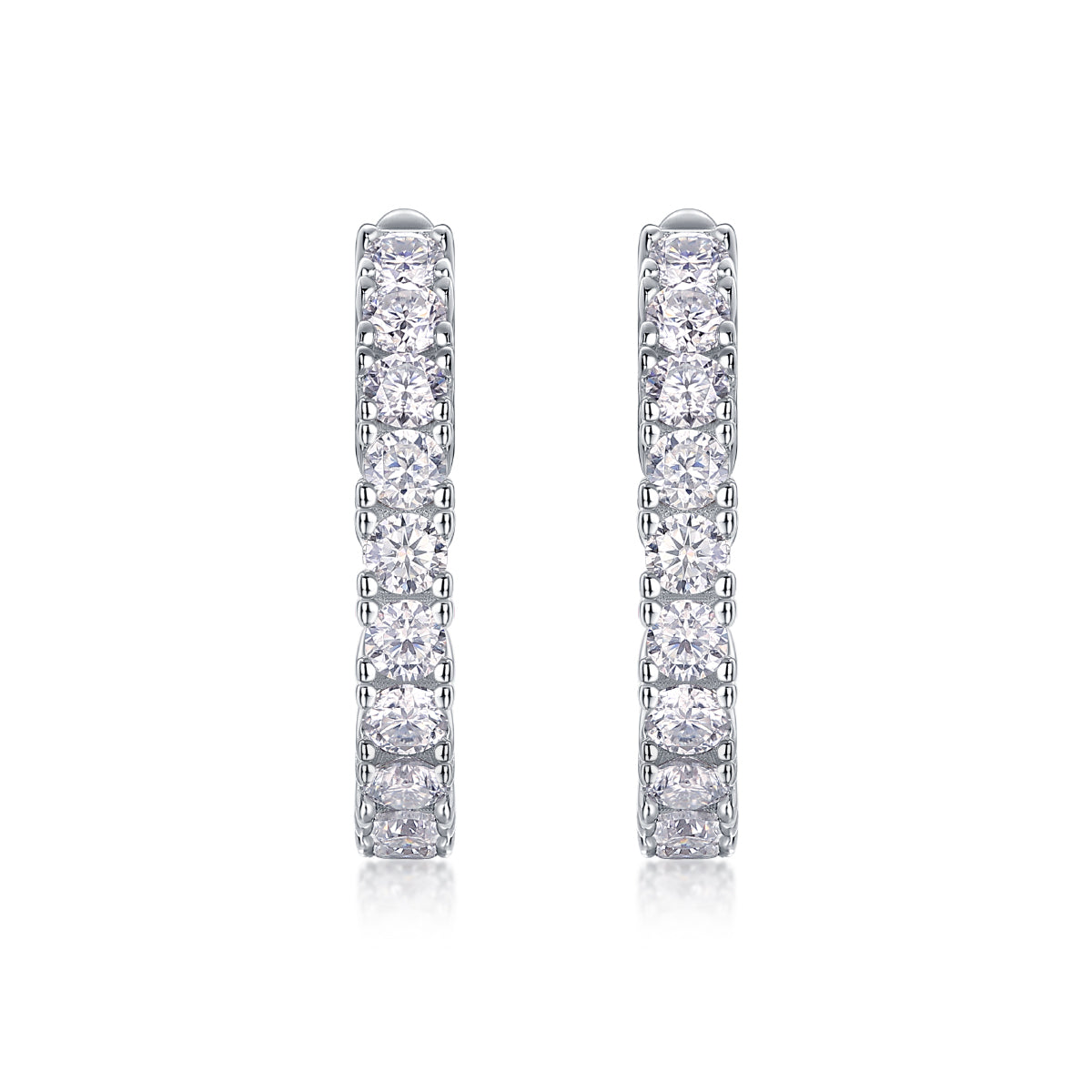 Moissanite Diamond Stud Earrings – S925 Sterling Silver