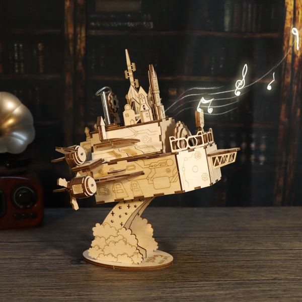 You Are My Sunshine Castle 3D Wooden Music Box Puzzle