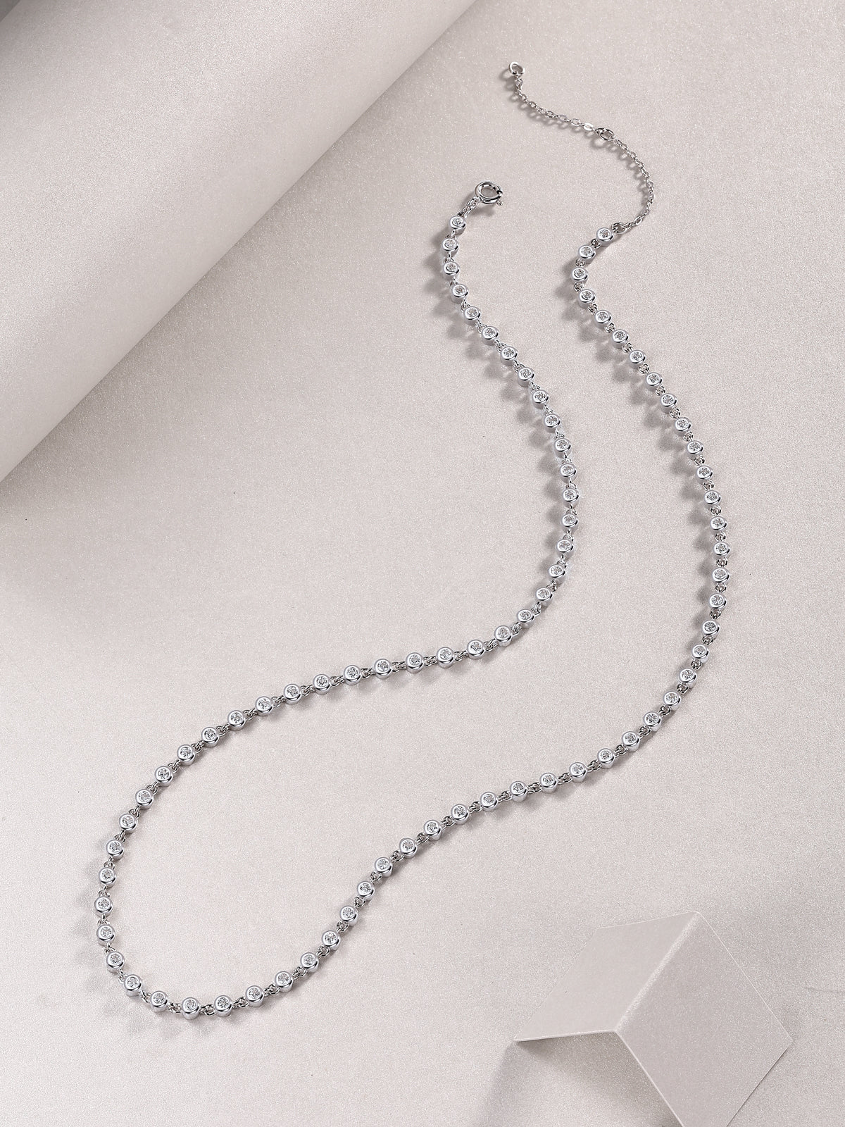Heart to Heart Moissanite Pendant Necklace – S925 Sterling Silver with Platinum Plating
