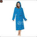 Plush Hooded Bathrobe - Oversized Soft Flannel Robe for Women
